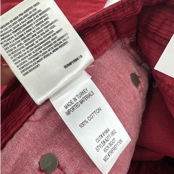 Agolde Brick Corduroy Mid Rise Kick Boot Jeans Size 27 - Picture 7 of 13